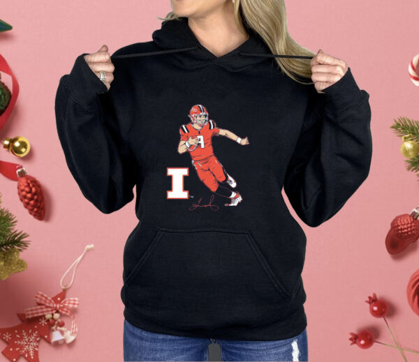 Illinois Football Luke Altmyer Superstar Pose Shirt