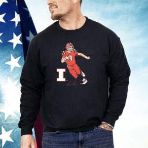 Illinois Football Luke Altmyer Superstar Pose Shirt