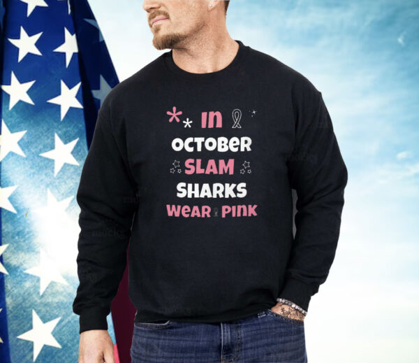 In October Slam Sharks Wear Pink Shirt