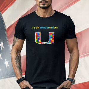 Miami Hurricanes it’s ok to be different autism 2024 Shirt