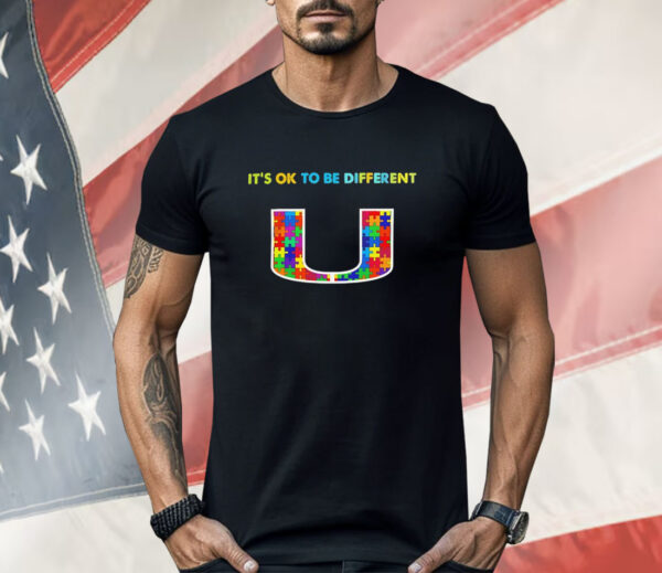 Miami Hurricanes it’s ok to be different autism 2024 Shirt