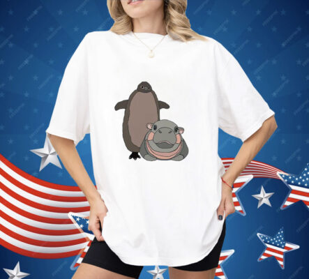 Pesto The Penguin And Moo Deng The Baby Hippo Shirt