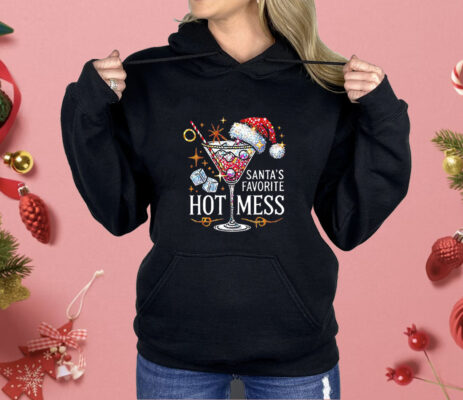 Santas favorite hot mess Christmas holiday Margarita drink Shirt