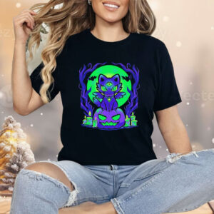 Spooky moonlit cat Halloween Shirt