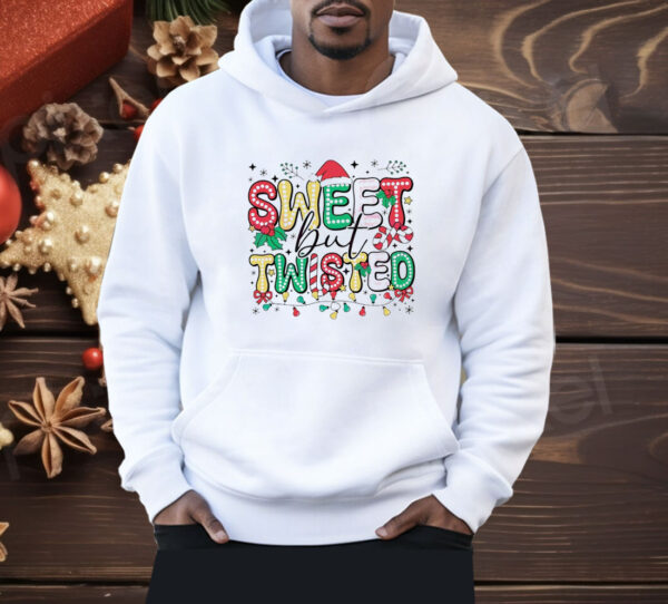 Sweet but twisted Santa hat doodle dots Christmas Shirt