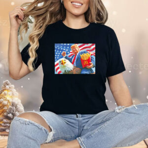 Trump riding Eagle Mcdonald’s USA American Shirt