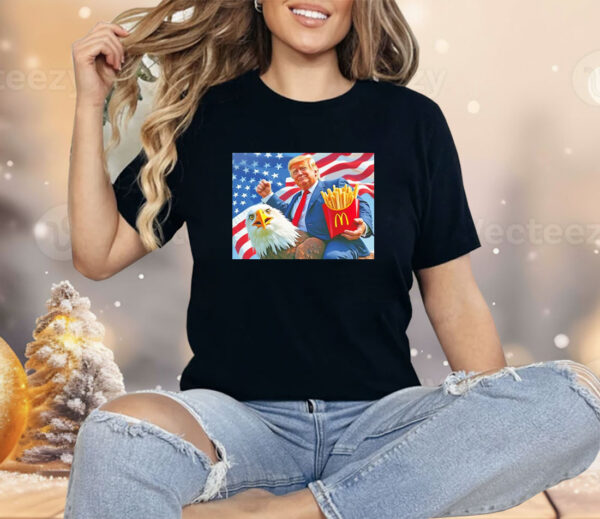 Trump riding Eagle Mcdonald’s USA American Shirt