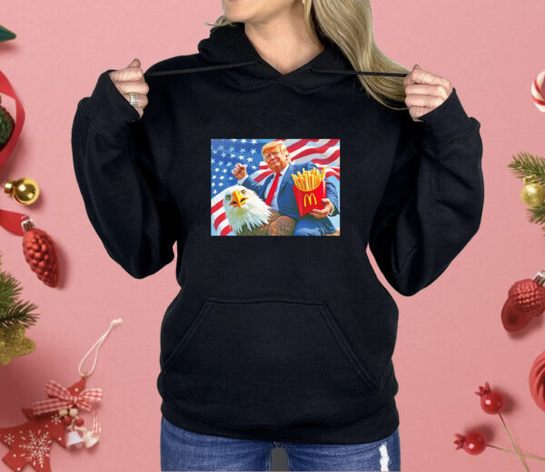 Trump riding Eagle Mcdonald’s USA American Shirt