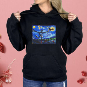 Wild Night Roz and Brightbill The Wild Robot X Van Gogh’s Starry Night Shirt