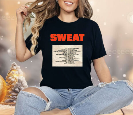 XCX Source Sweat The Crumpled up set list logo Shirt