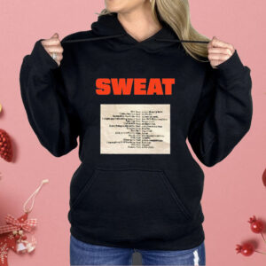 XCX Source Sweat The Crumpled up set list logo Shirt