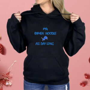 #14 ramen noodle all day long Detroit Lions Shirt