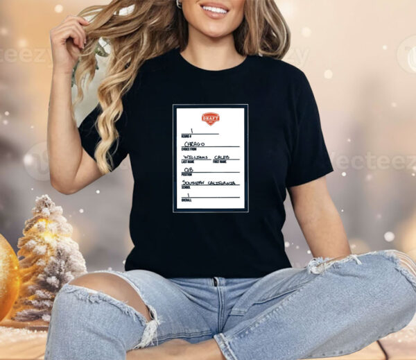 Chi Bears Draft Card Shirt