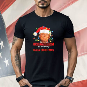 Funny Santa Trump Have Yourself A Merry Maga Christmas Shirt