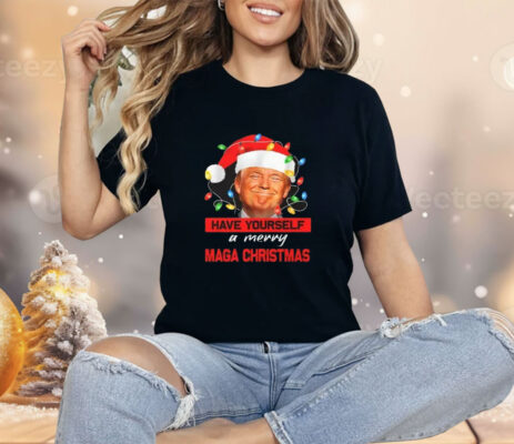 Funny Santa Trump Have Yourself A Merry Maga Christmas Shirt