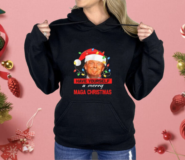 Funny Santa Trump Have Yourself A Merry Maga Christmas Shirt