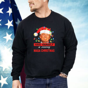 Funny Santa Trump Have Yourself A Merry Maga Christmas Shirt