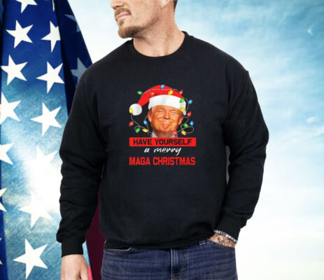 Funny Santa Trump Have Yourself A Merry Maga Christmas Shirt