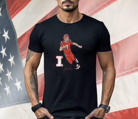 Illinois Football Luke Altmyer Superstar Pose Shirt