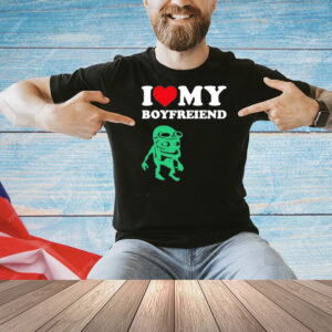 Joey Valence wearing i love my boyfriend Shirt