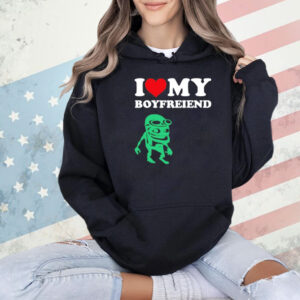 Joey Valence wearing i love my boyfriend Shirt