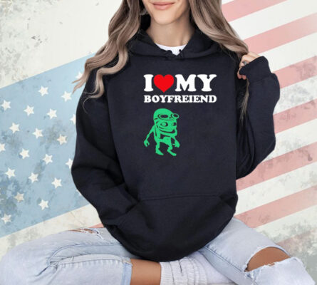 Joey Valence wearing i love my boyfriend Shirt