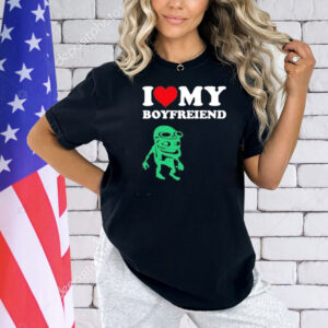 Joey Valence wearing i love my boyfriend Shirt