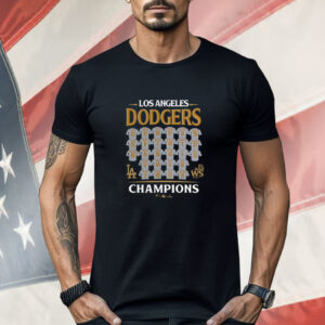 Los Angeles Dodgers 2024 World Series Champions Jersey Roster Shirt