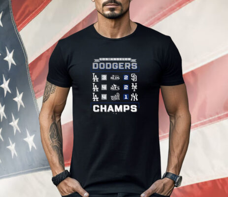 Los Angeles Dodgers 2024 World Series Champions Schedule Shirt