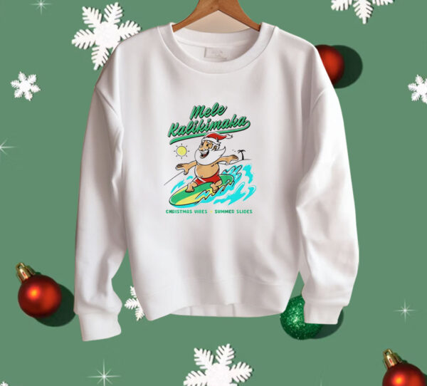 Mele Kalikimaka Christmas vibes summer slides Shirt