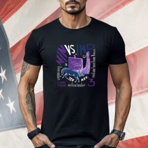 Minnesota Vikings Vs Indianapolis Colts Nov 3 2024 US Bank Stadium Matchup Shirt