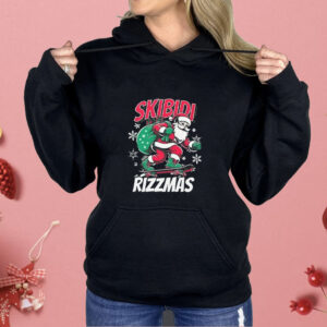 Skibidi Rizzmas Santa Clause Skating Board Xmas Shirt