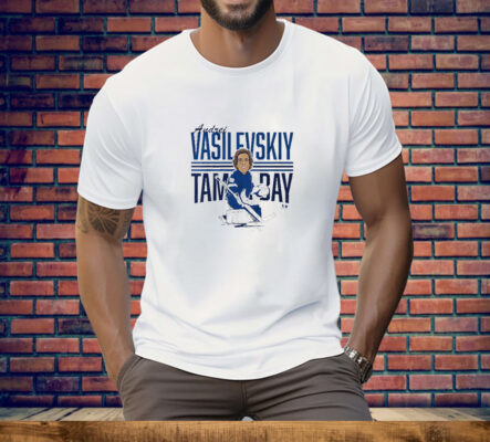 Andrei Vasilevskiy Center Ice Caricature Tee Shirt