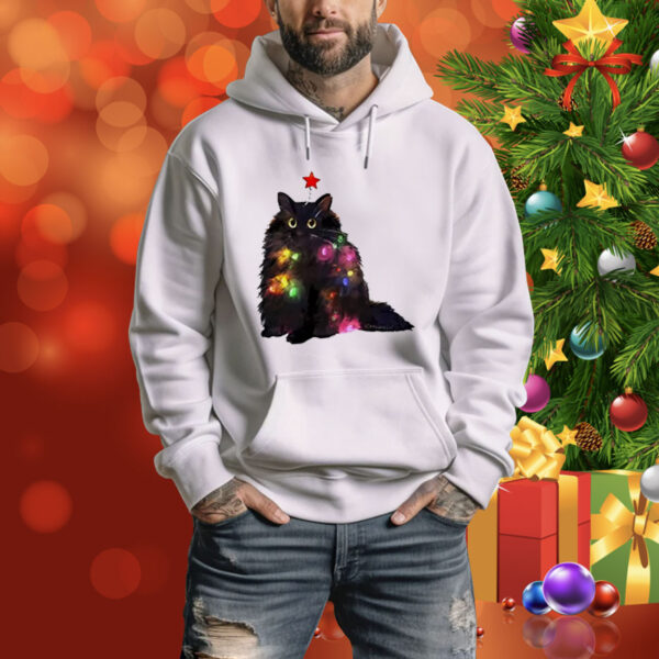 Christmas lights cat Tee Shirt