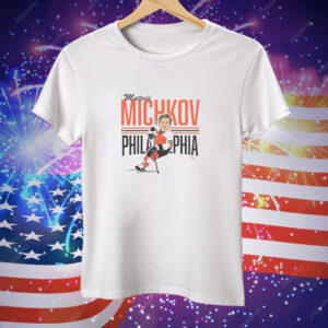 Matvei Michkov Center Ice Caricature Tee Shirt