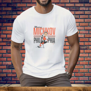 Matvei Michkov Center Ice Caricature Tee Shirt