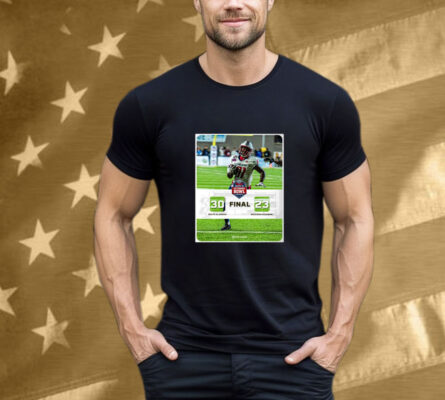 Official Final South Alabama Jaguars vs. Western Michigan Broncos 30 – 23 Score 2024 IS4S Salute to Veterans Bowl Poster T-Shirt