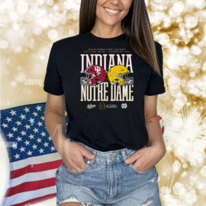 Official Indiana Hoosiers At Notre Dame Fighting Irish 2024-25 College Football Playoff First Round South Bend Indiana Dec 20th 2024 Helmet Shirt