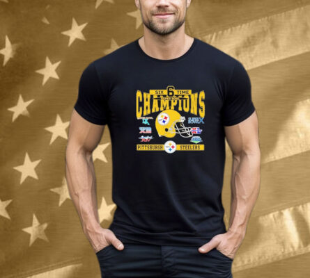 Pittsburgh Steelers Six Time Super Bowl Champions T-Shirt