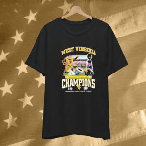 West Virginia Mountaineers Memphis Tigers Scooter’s Coffee Frisco Bowl Champions 2024 Mascot T-Shirt