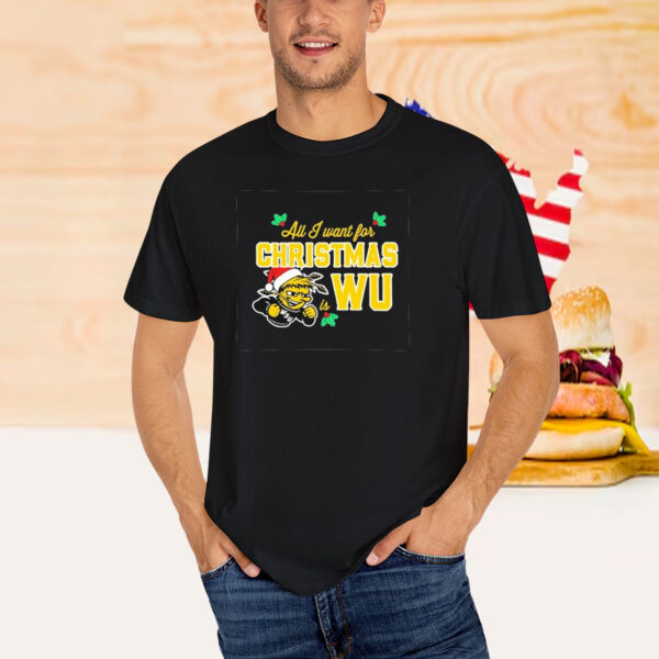 Wichita State Shockers Wheat Shock All I Want For Christmas Is WU T-Shirt