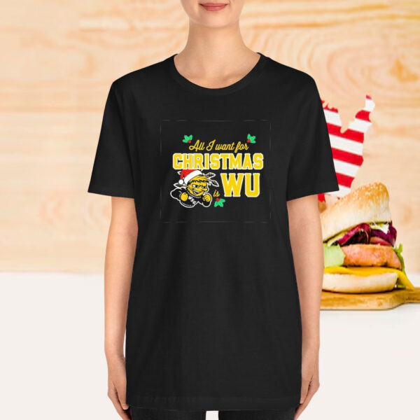 Wichita State Shockers Wheat Shock All I Want For Christmas Is WU T-Shirt