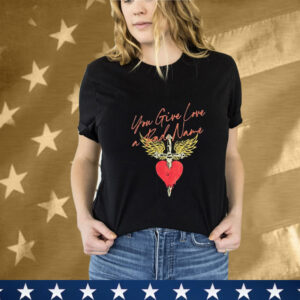 Bon Jovi You Give Love A Bad Name Sword Heart Wings T-Shirt