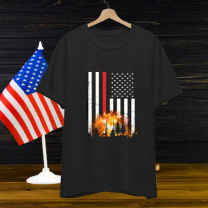 California Firefighter US Flag Tee Shirt