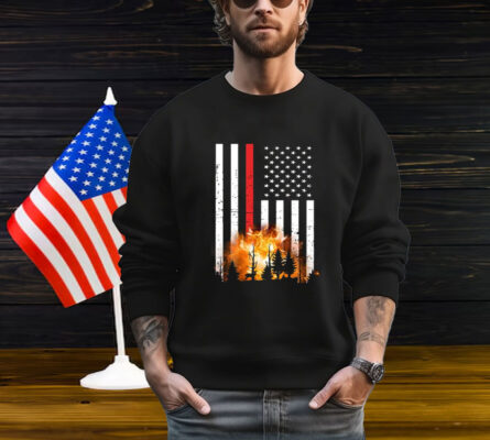 California Firefighter US Flag Tee Shirt