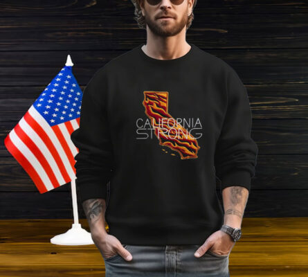 Embroidered California Strong Sweatshirt Support LA Firefighters Los Angeles Fire Recovery Tee Shirt