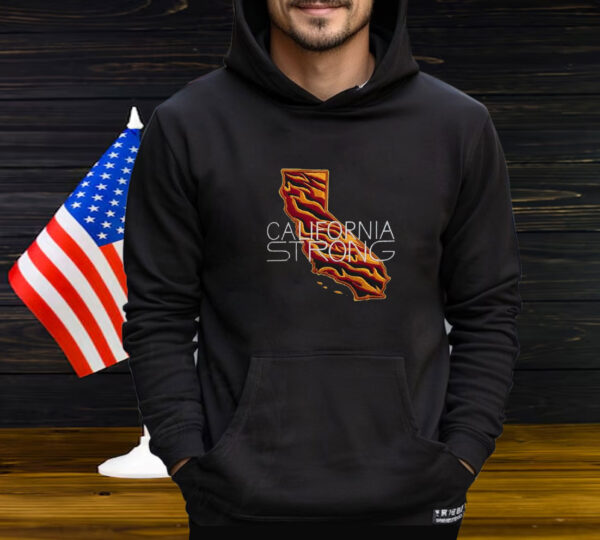 Embroidered California Strong Sweatshirt Support LA Firefighters Los Angeles Fire Recovery Tee Shirt