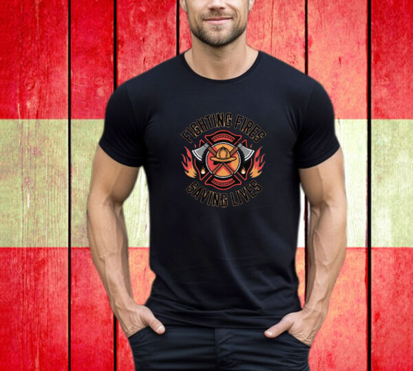 Fighting Fires Saving Lifes Los Angeles Fire T-Shirt