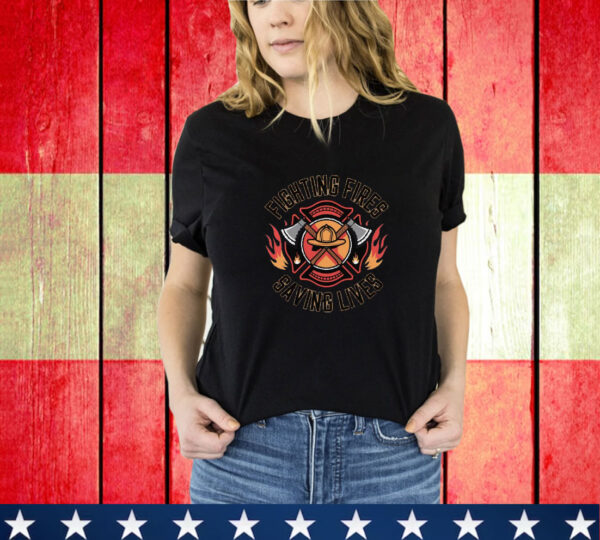 Fighting Fires Saving Lifes Los Angeles Fire T-Shirt