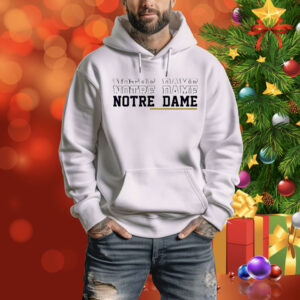 Mike Mickens wearing Notre Dame Fighting Irish Tee Shirt